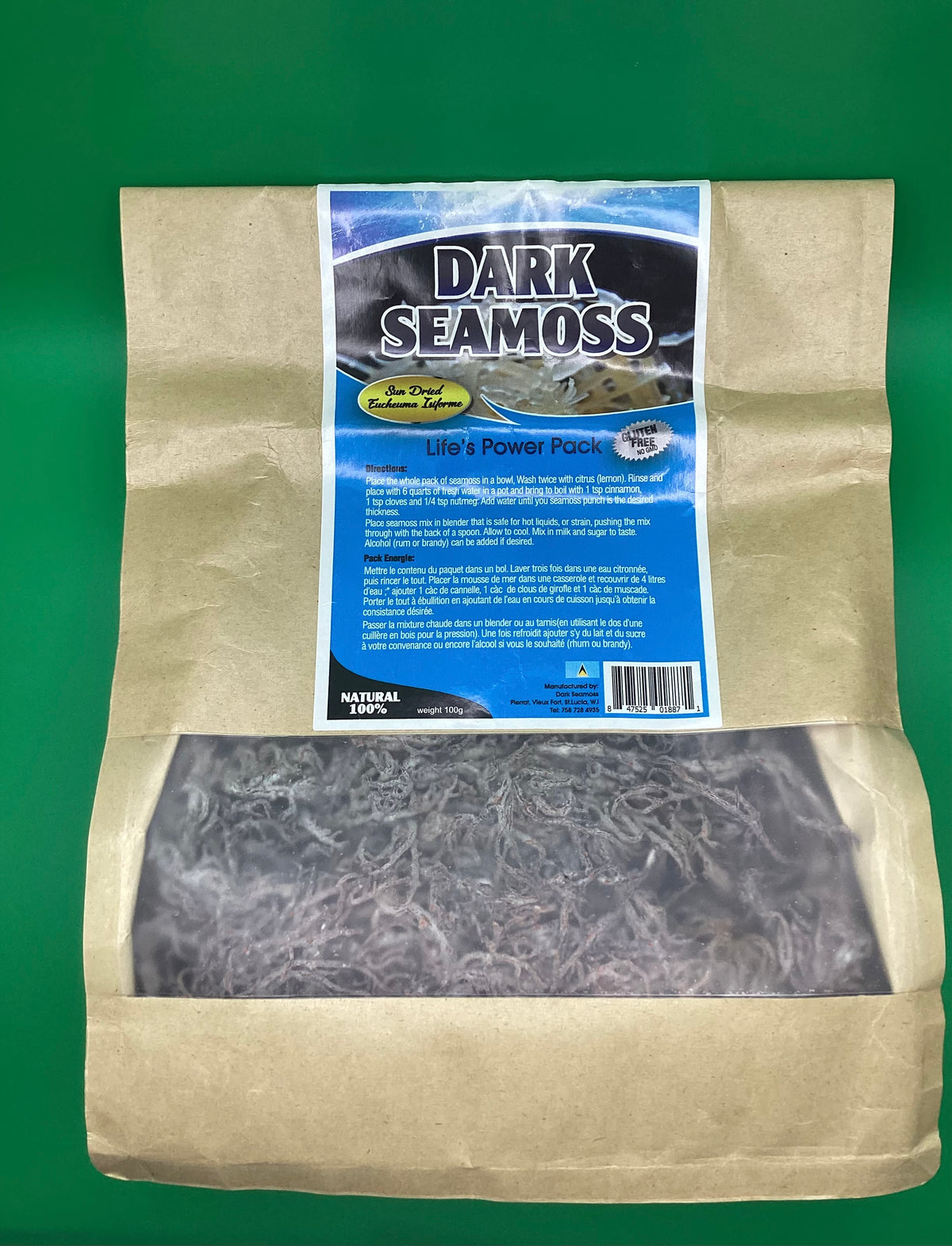 Dark Seamoss Dark Dash Raw Sea Moss Form Purple